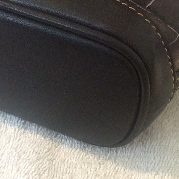 Vintage Dooney & Bourke Crock Leather Cosmetics Case/ Bag - Picture 7 of 15